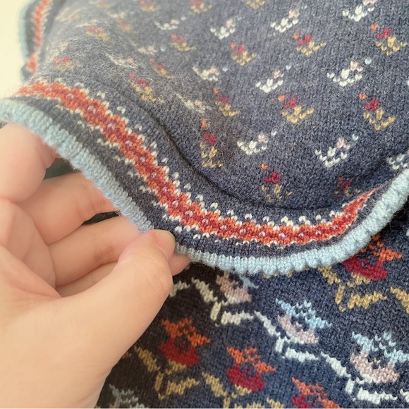 NEW SEA Anna Ruffled Cropped Merino Wool-jacquard Cardigan M Women - Picture 9 of 10